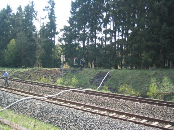 Bahndammbrand Feilitzsch