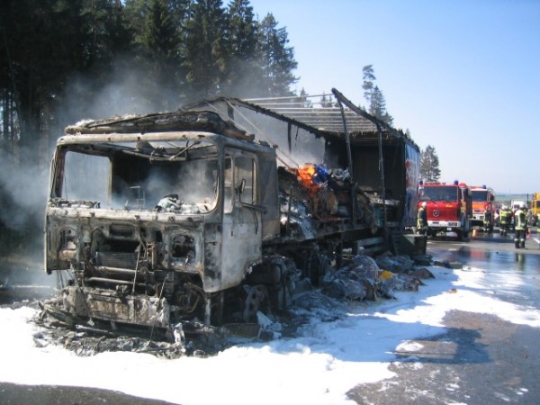 LKW-Brand AD Hochfranken, Wrack