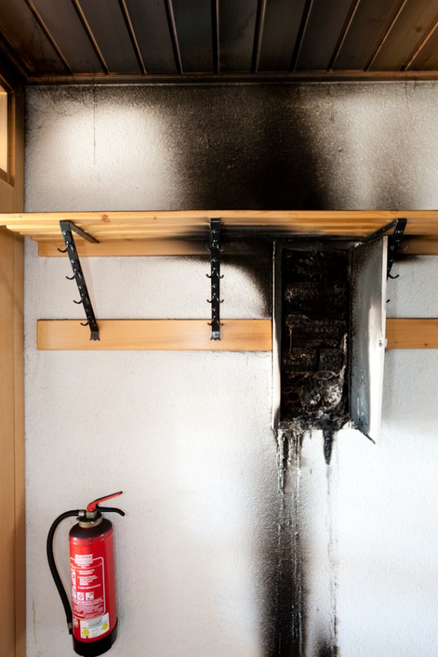 Brand Sicherungskasten Gerätehaus