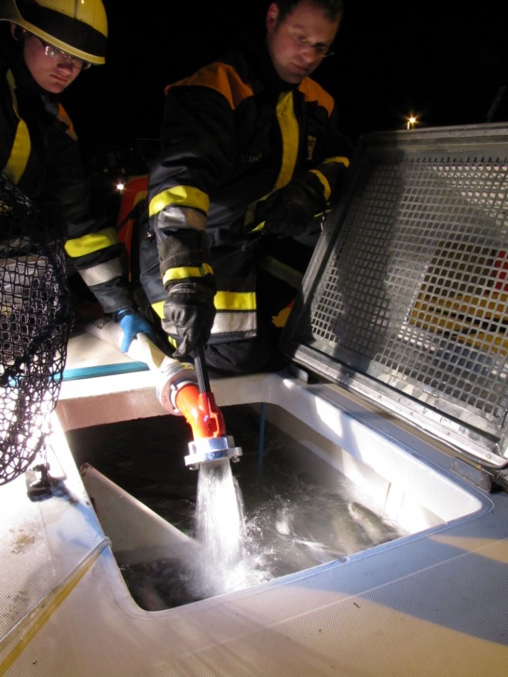 Einsatz Kleintierrettung Fischtransporter