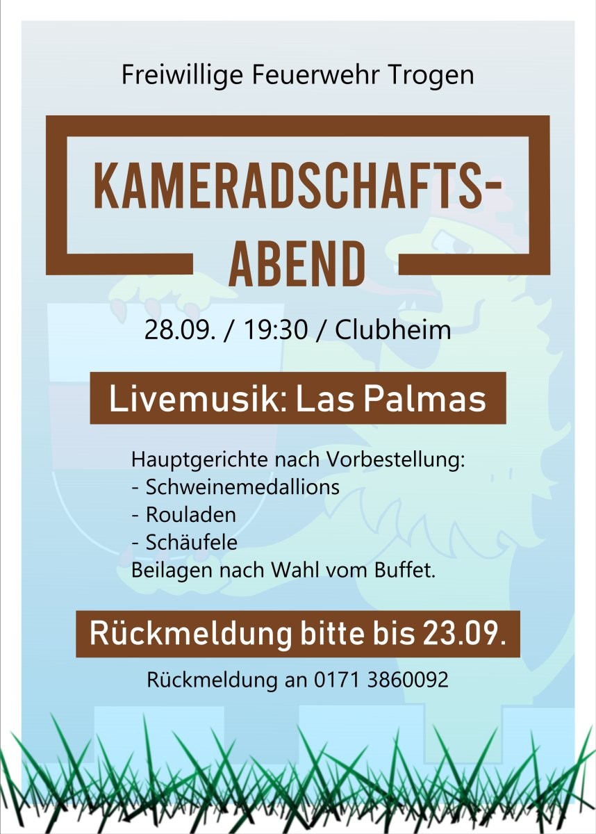 Flyer Kameradschaftsabend 2019