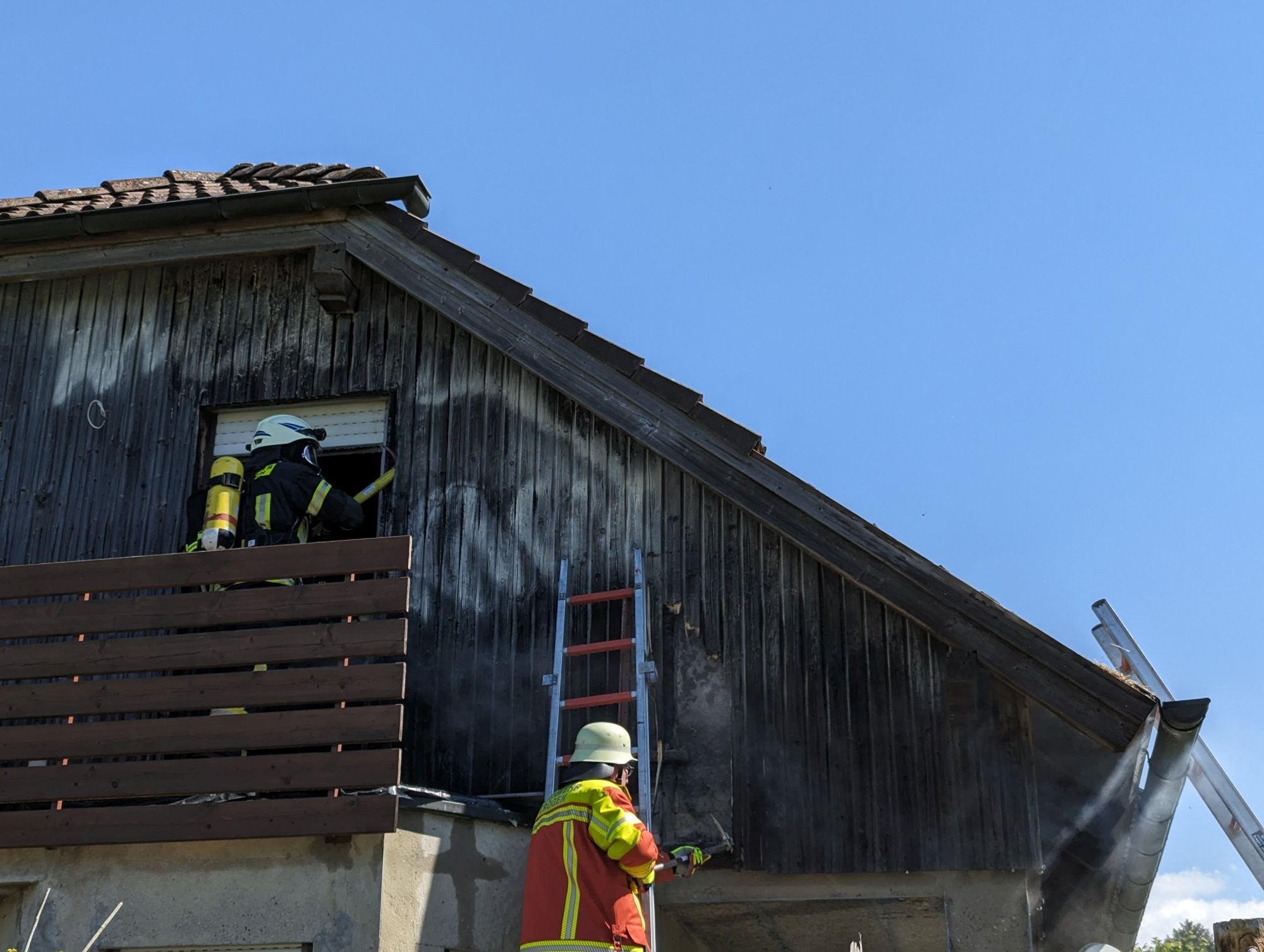 Brand Fassade, Dornweg, Feilitzsch