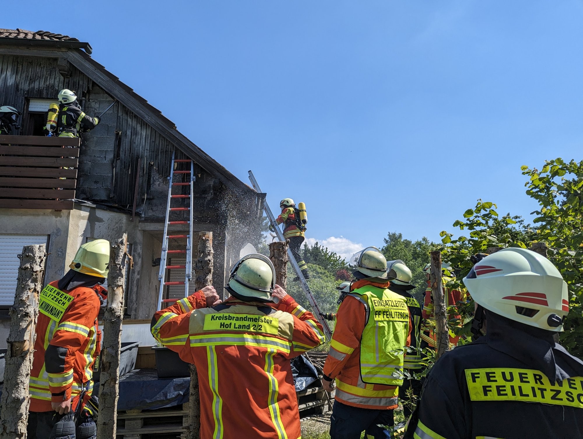 Brand Fassade, Dornweg, Feilitzsch