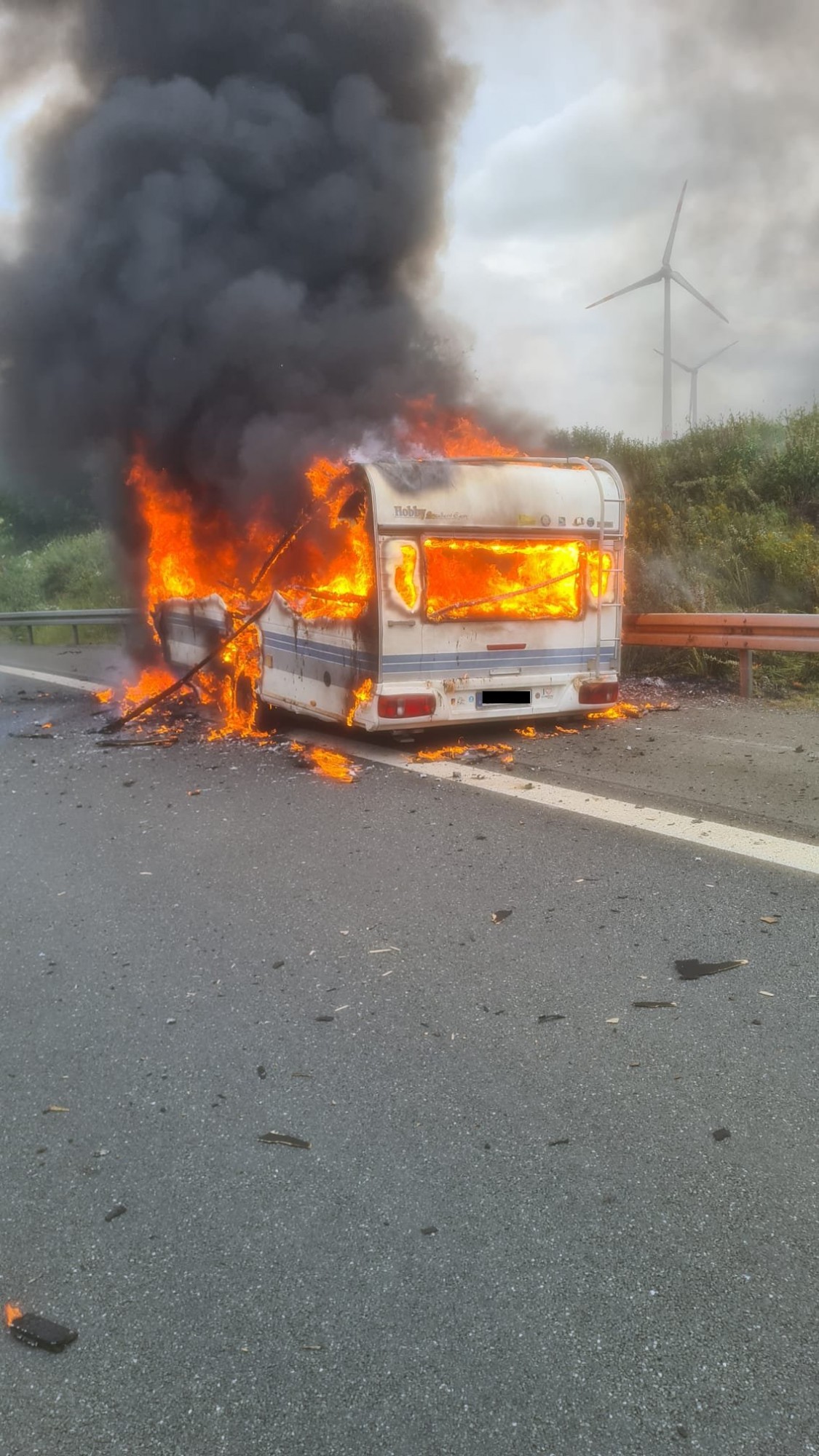 Brand Wohnwagen Hochfrankendreieck