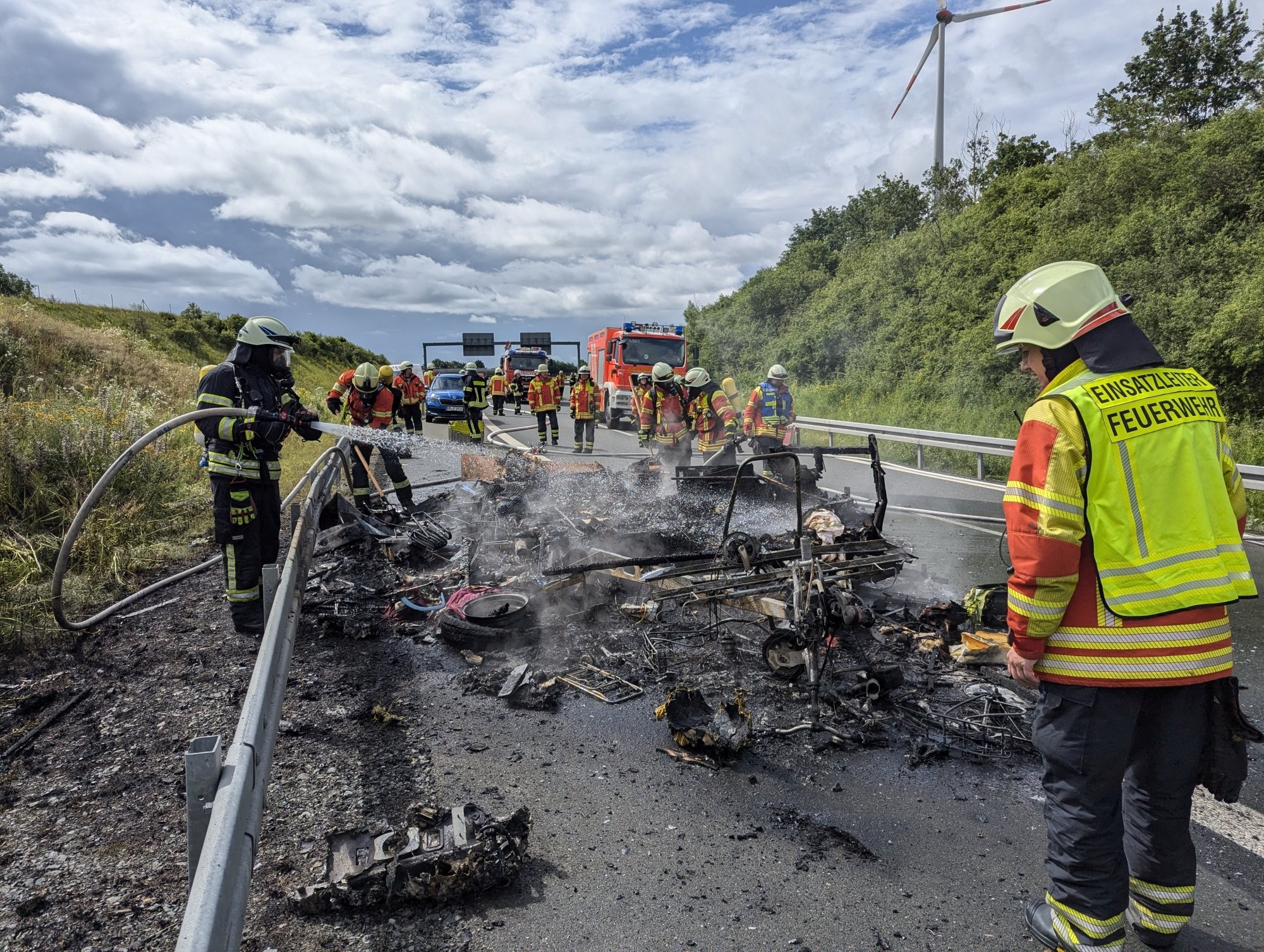 Brand Wohnwagen Hochfrankendreieck